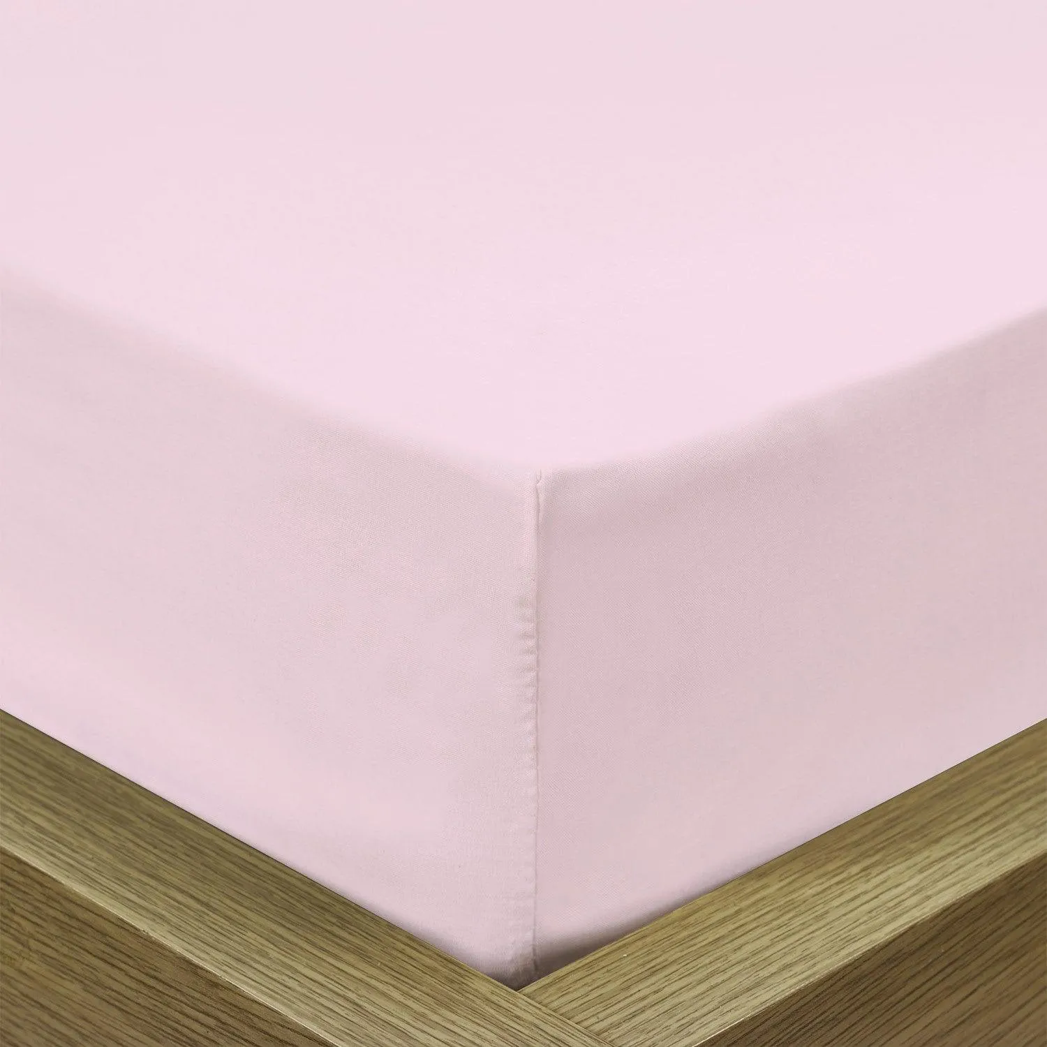 3 Piece Fitted Sheet Set Super Soft Pink Single Size 120x200 25cm with 2 Pillow Case