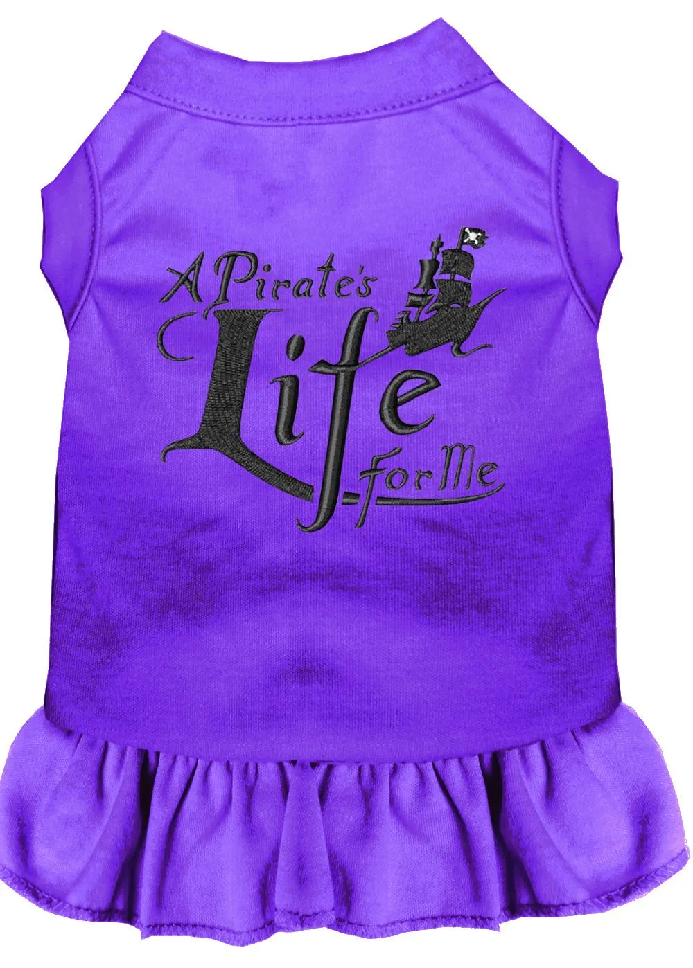 A Pirate's Life Embroidered Dog Dress Purple 4x (22)