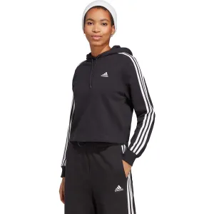 adidas Women's Essentials 3-Stripes French Terry Crop Hoodie