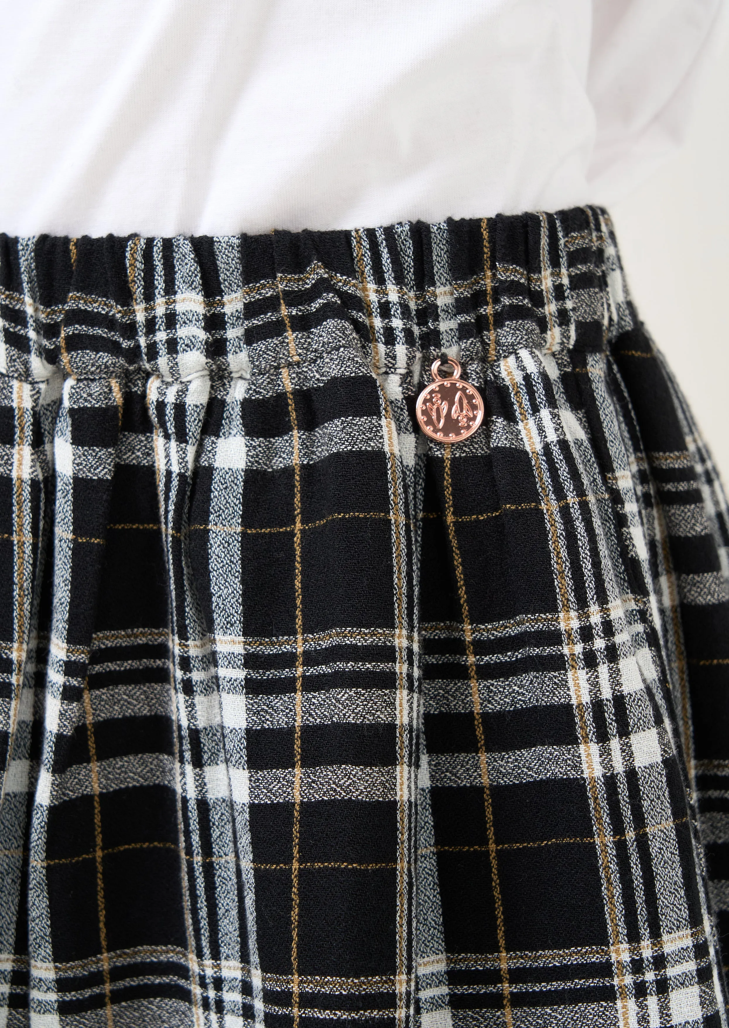 Amber Black & White Check Skirt