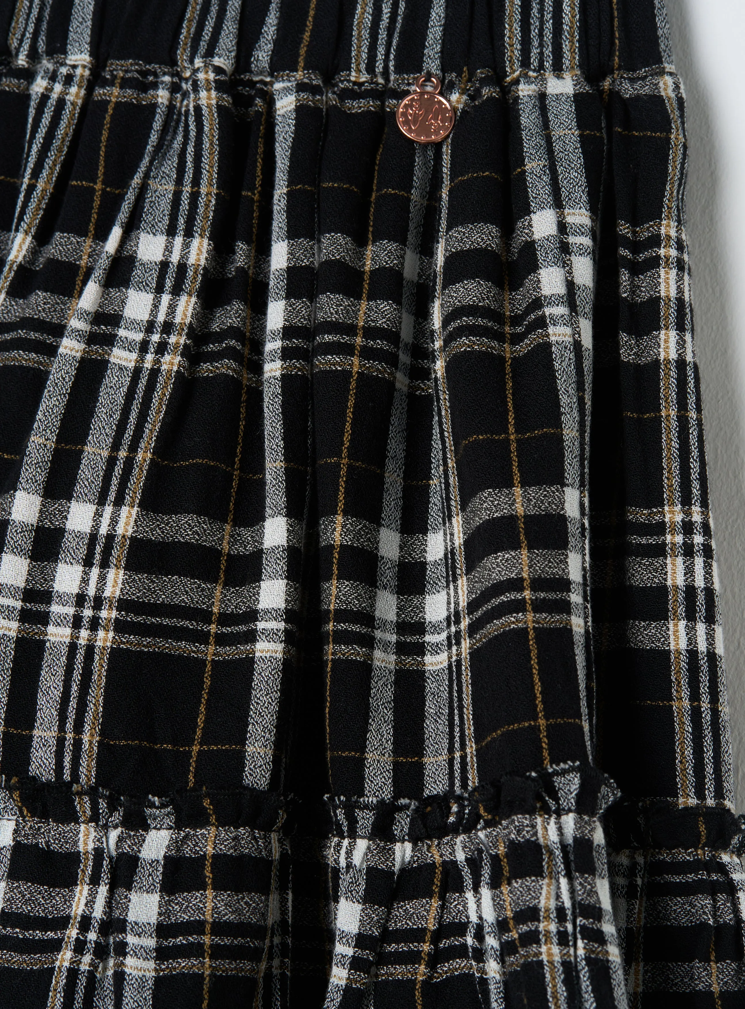 Amber Black & White Check Skirt