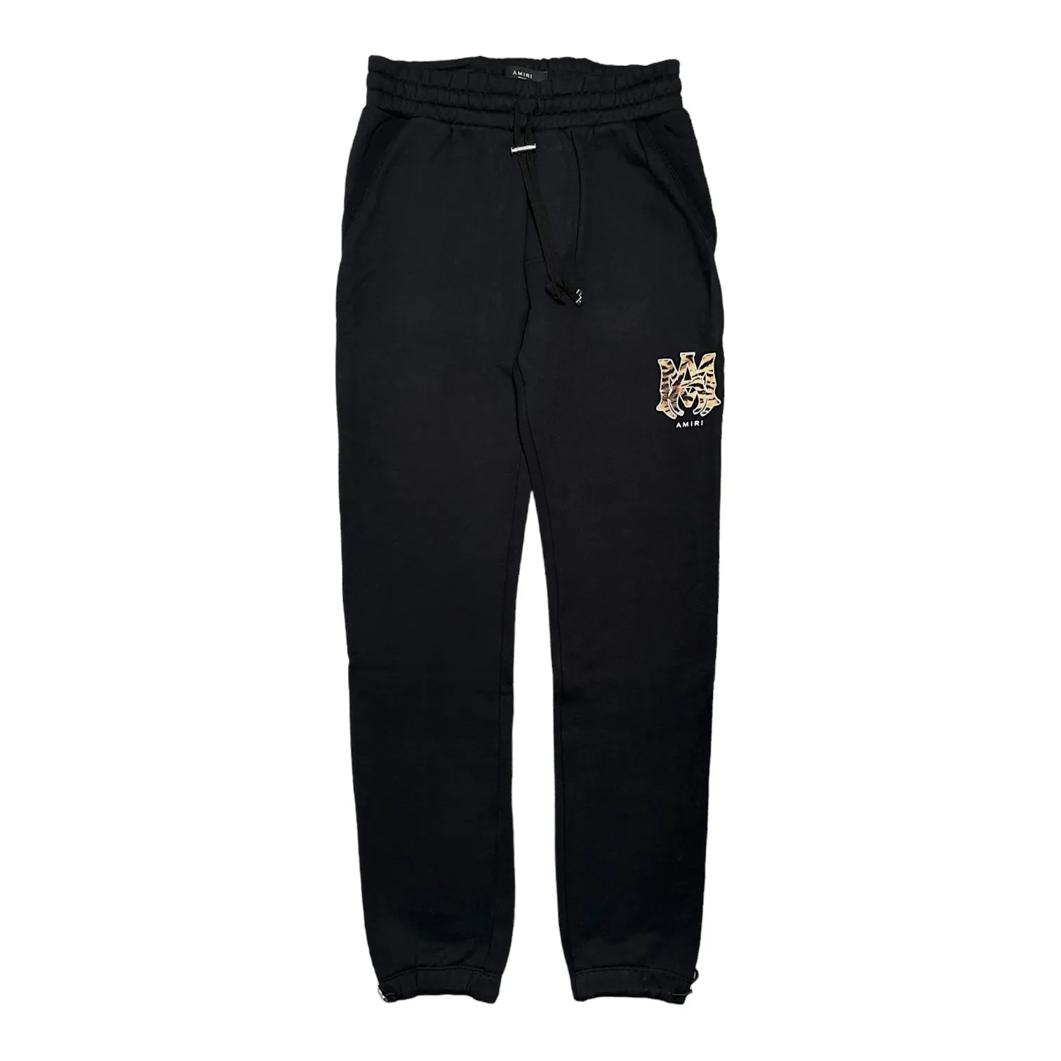 Amiri MA Leopard Logo Sweatpants Black