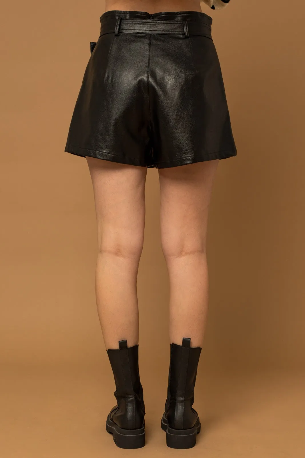 Angie Pleather Shorts