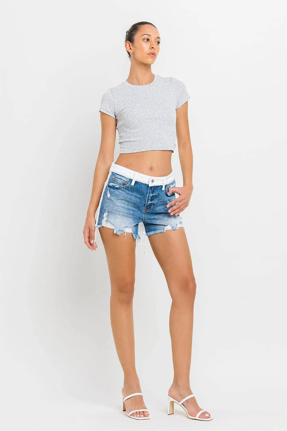 Assured High Rise Colorblock Shorts