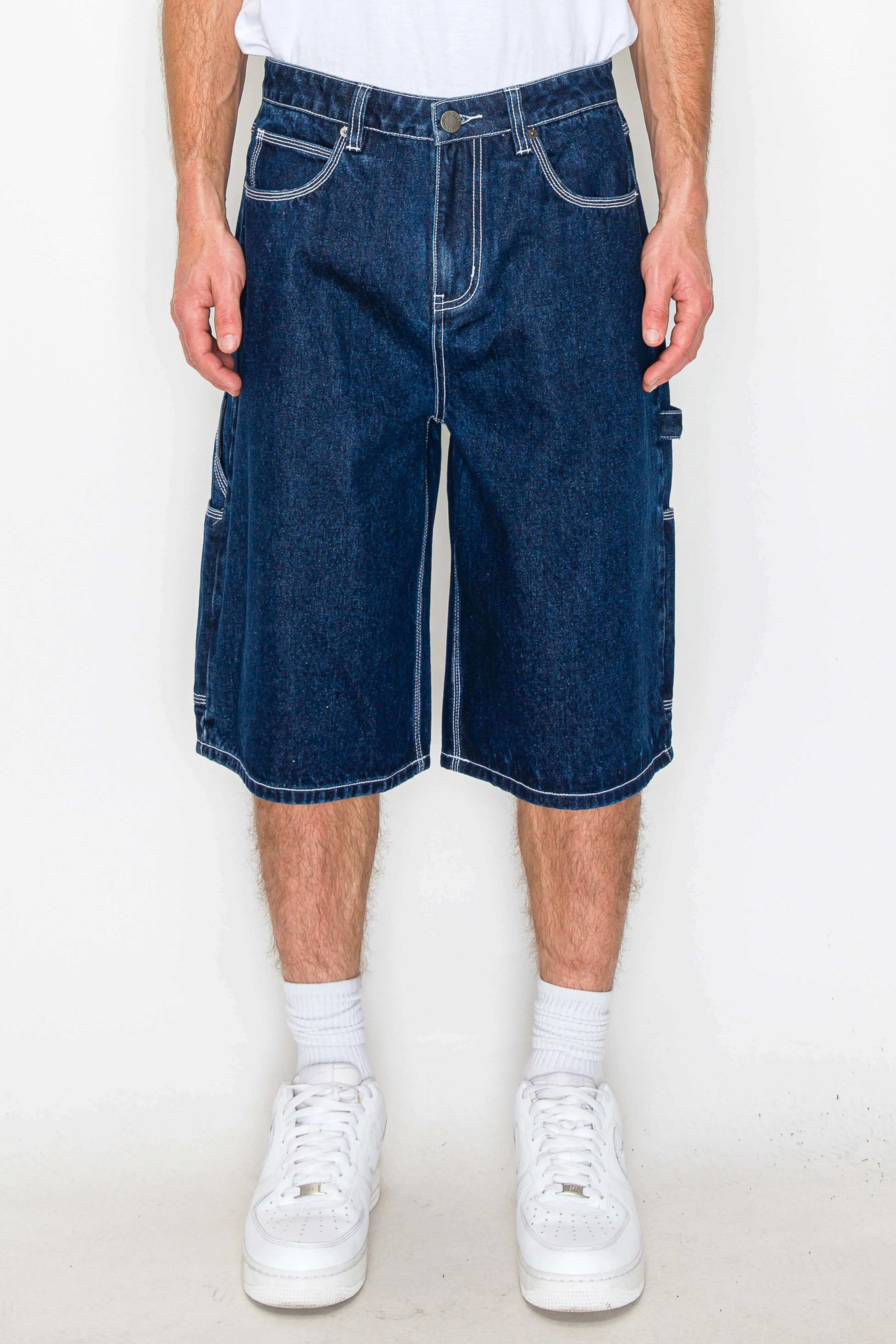 Baggy Fit Carpenter Denim Shorts