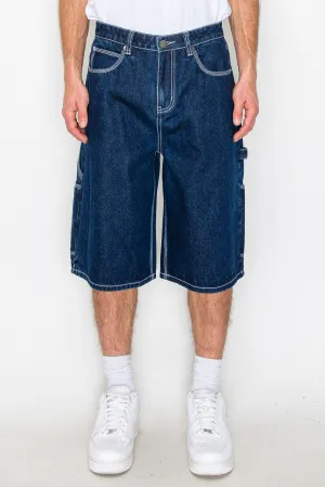 Baggy Fit Carpenter Denim Shorts