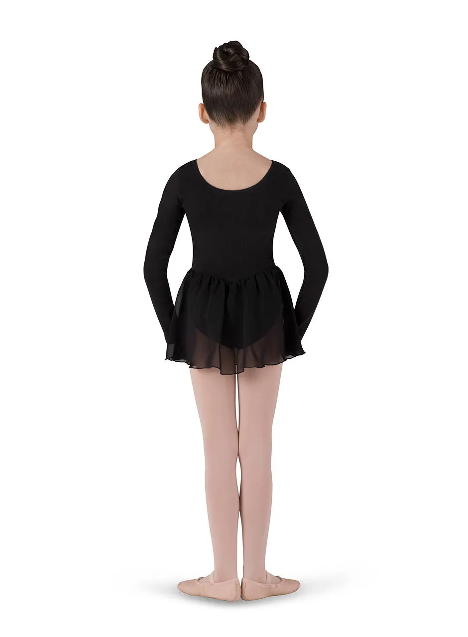 BLOCH GIRLS LONG SLEEVE SKIRTED LEOTARD