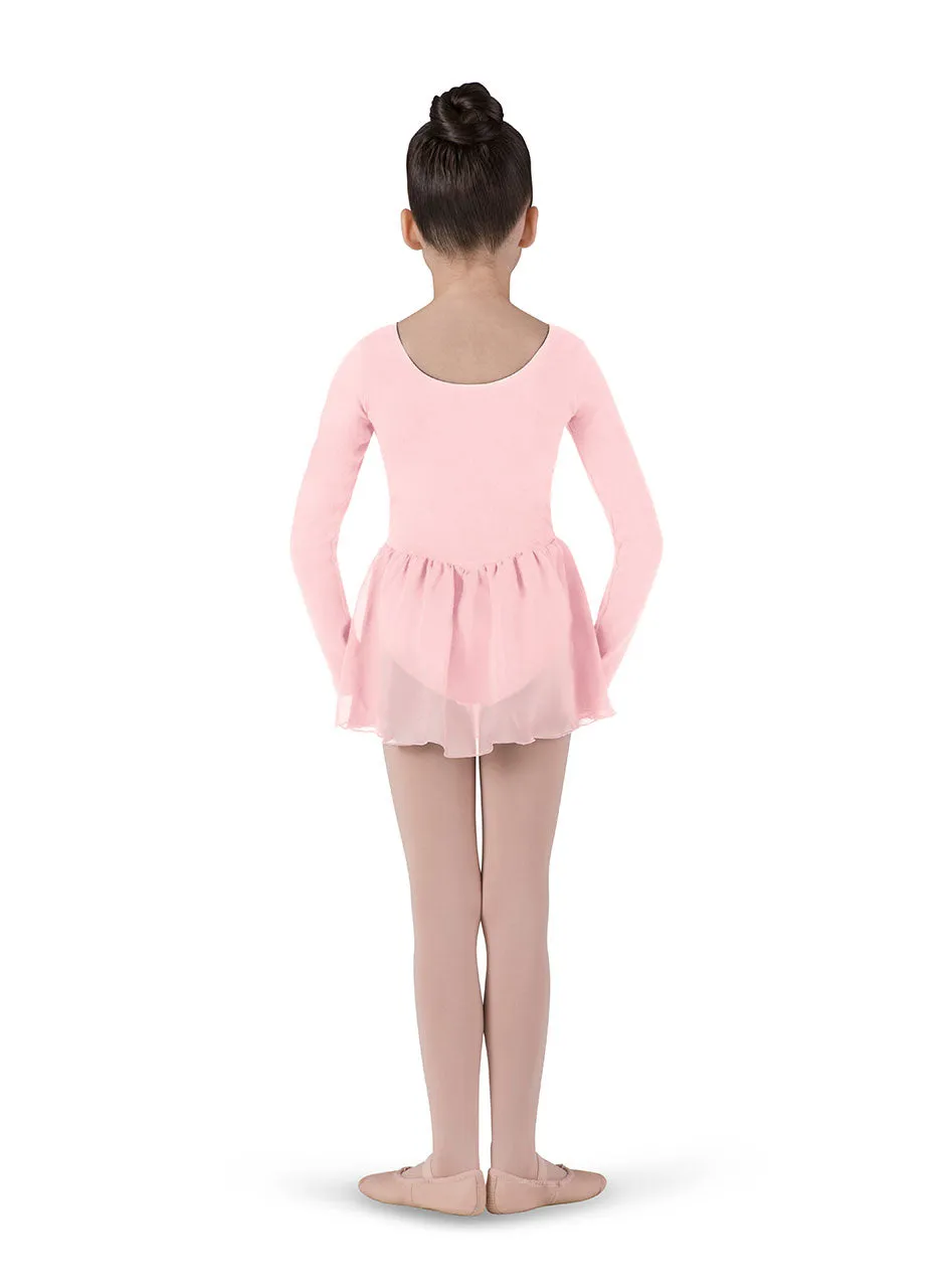 BLOCH GIRLS LONG SLEEVE SKIRTED LEOTARD