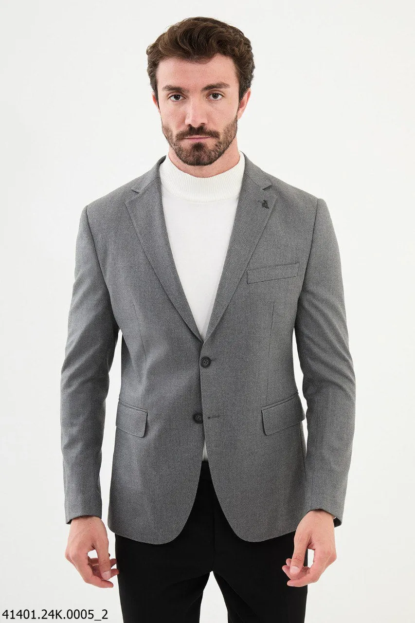 Bojoni Belmonte Slim Fit Gray Blazer