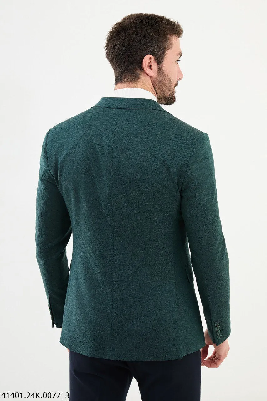 Bojoni Belmonte Slim Fit Green Blazer