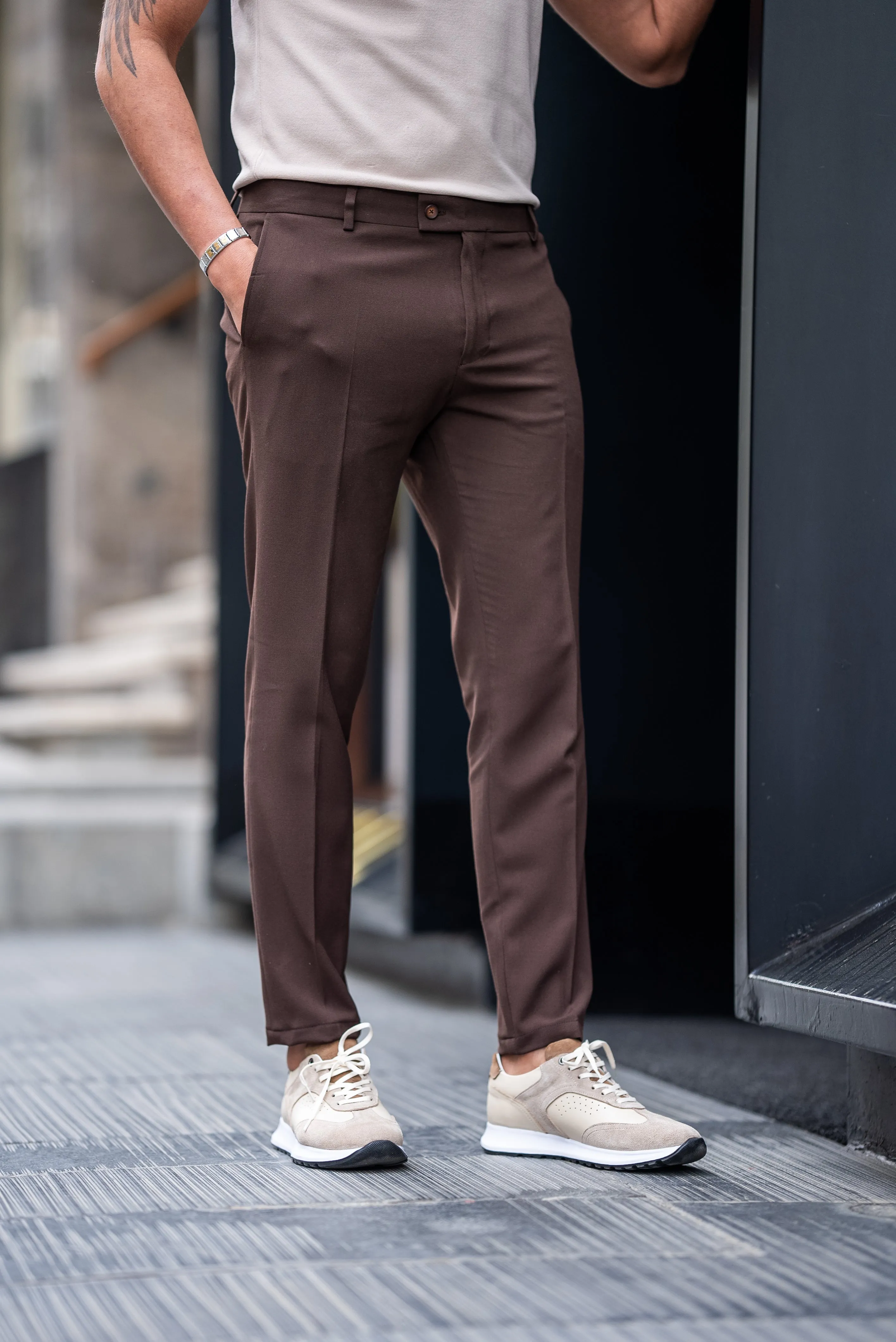 Bojoni Denver Brown Slim Fit Jeans