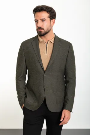 Bojoni Torretta Slim Fit Green Dot Blazer