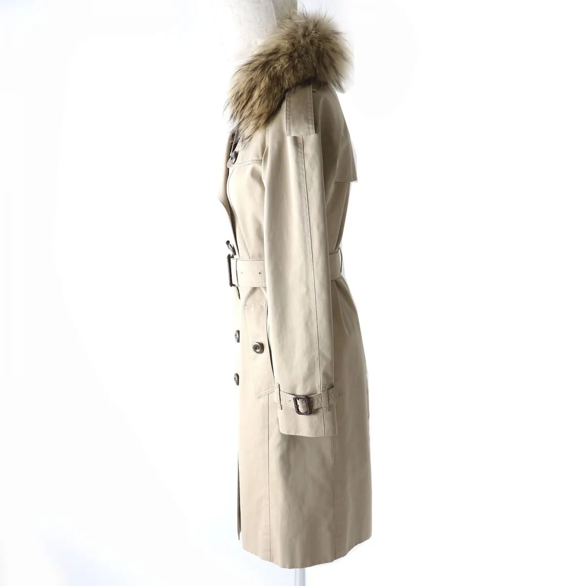 Burberry Trench Coat with Belt, Beige, Women's