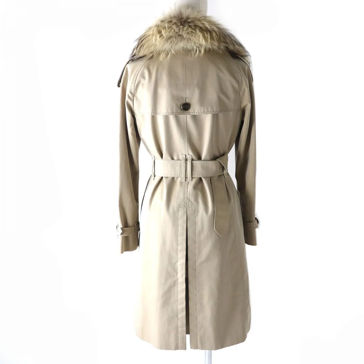 Burberry Trench Coat with Belt, Beige, Women's