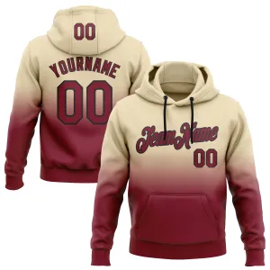 Custom Stitched City Cream Crimson-Black Fade Fashion Sports Pullover Sweatshirt Hoodie