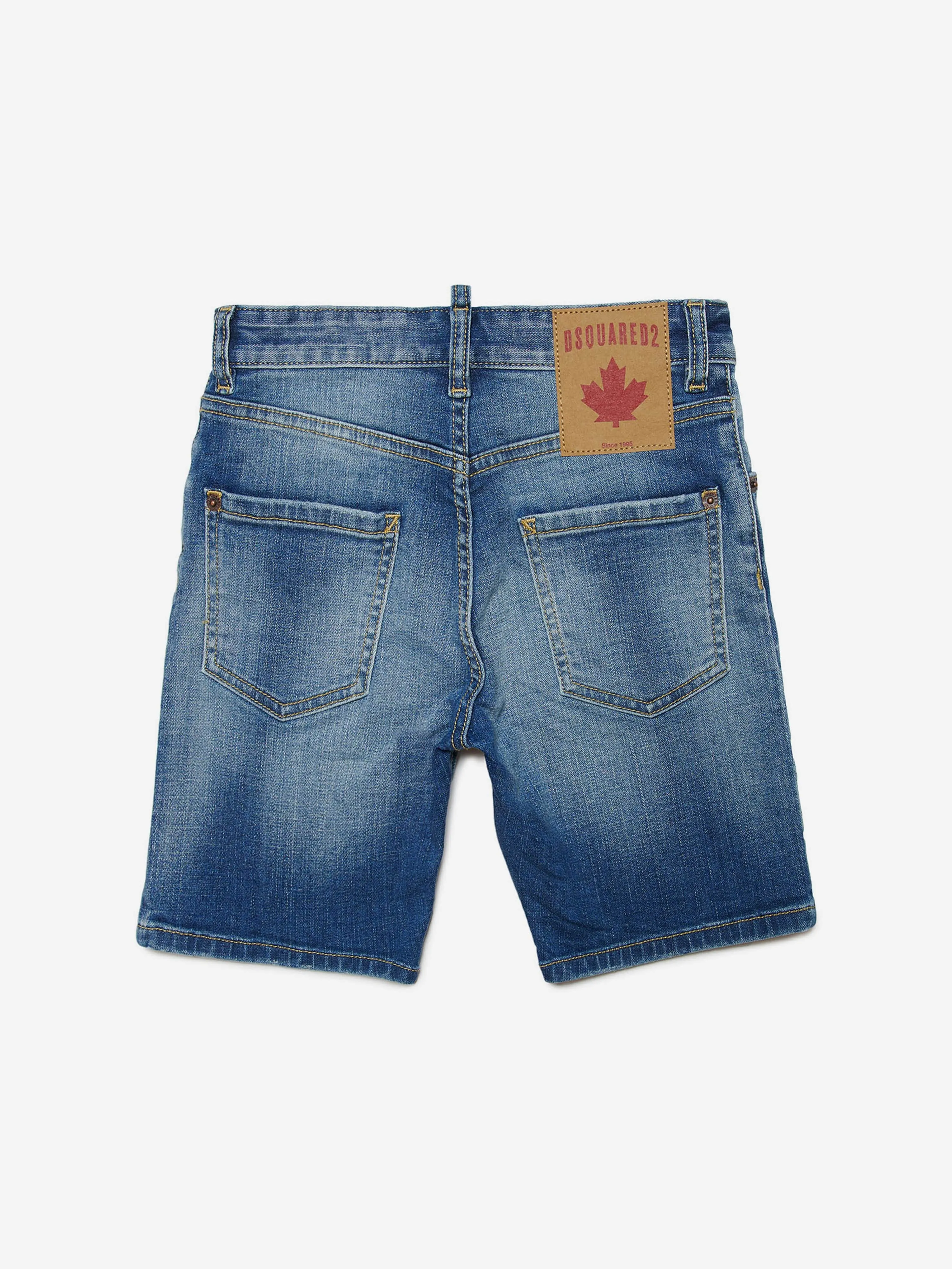 Dsquared2 Boys Commando Denim Shorts in Blue