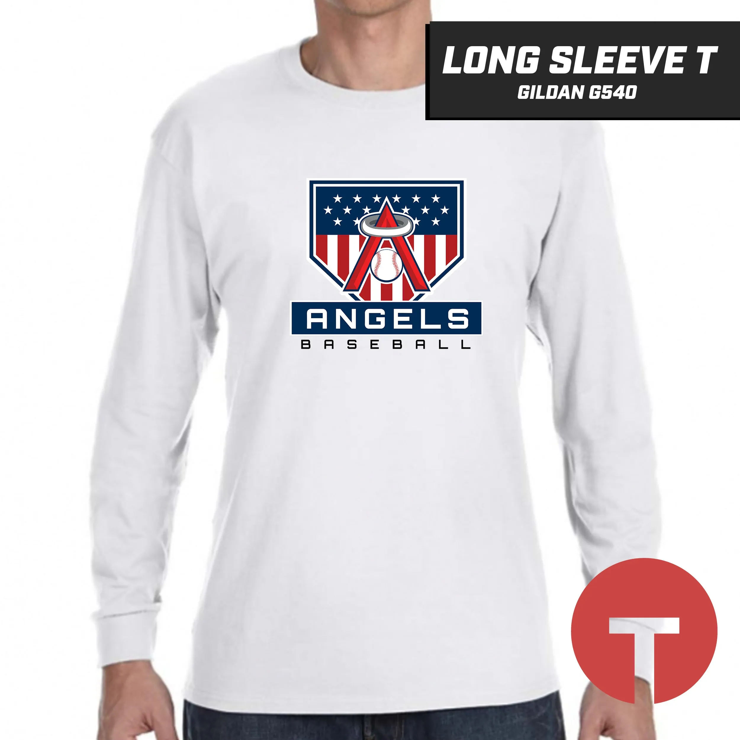 East Cobb Angels - LOGO 4 - Long-Sleeve T-Shirt Gildan G540