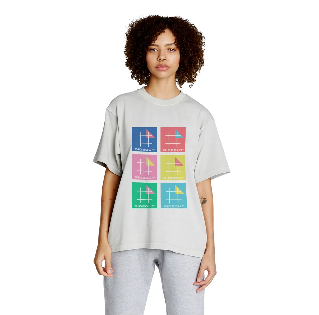 Endless Summer Wild Tiles White Boxy Tee