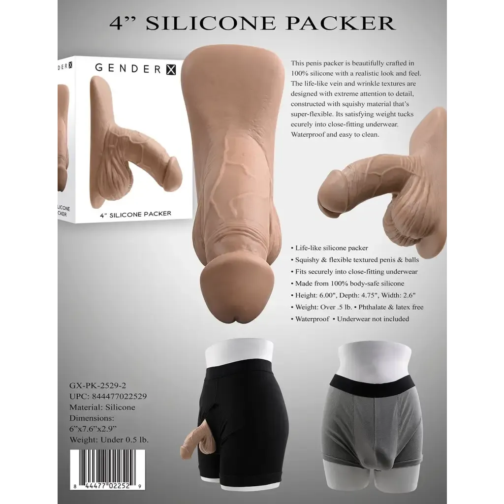 Gender X Packer Silicone 4in Medium