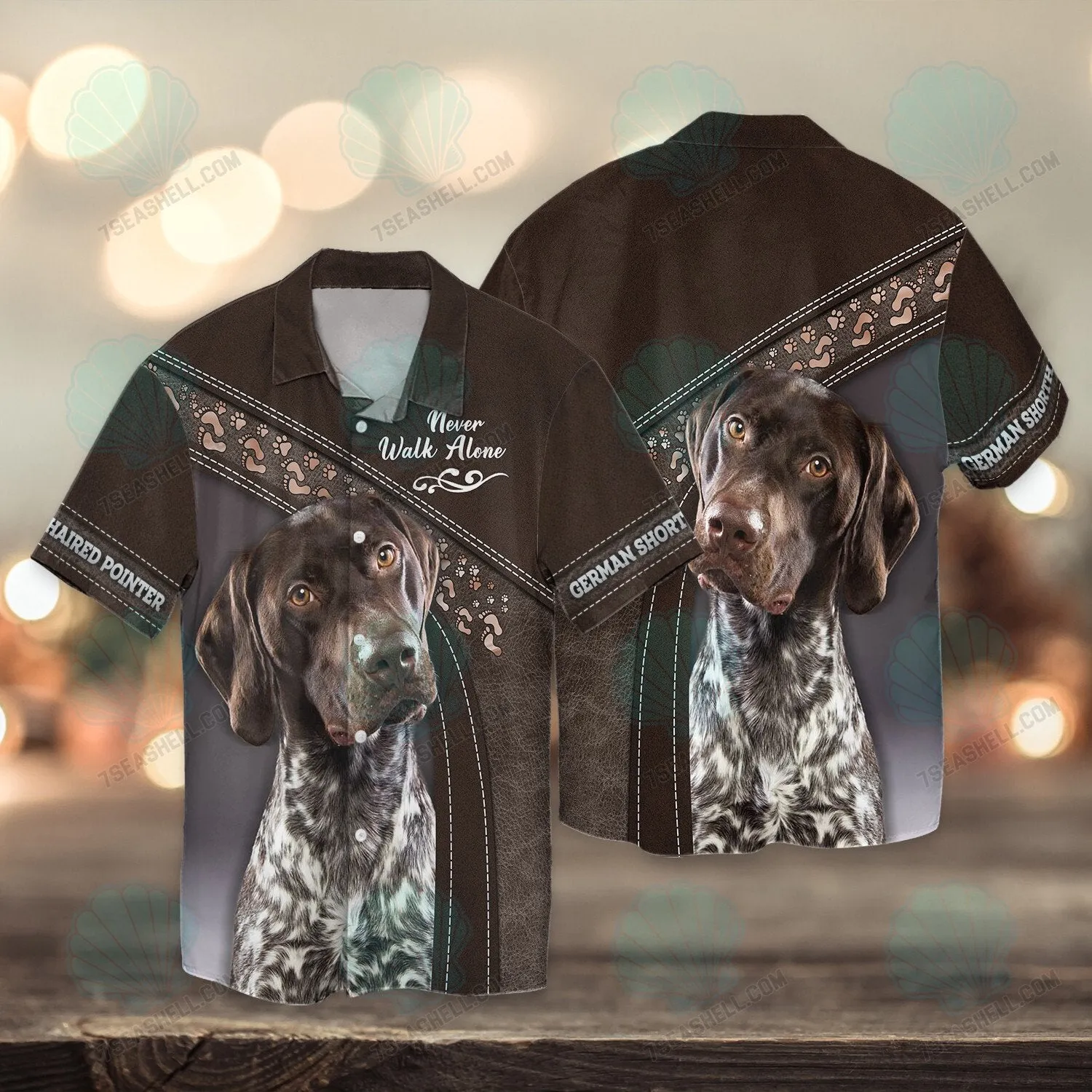 German Shorthaired Pointer Lover Never Walk Alone 3D Full Print Shirts, Perfect Shirt for Labrador Retriever Dog Lovers