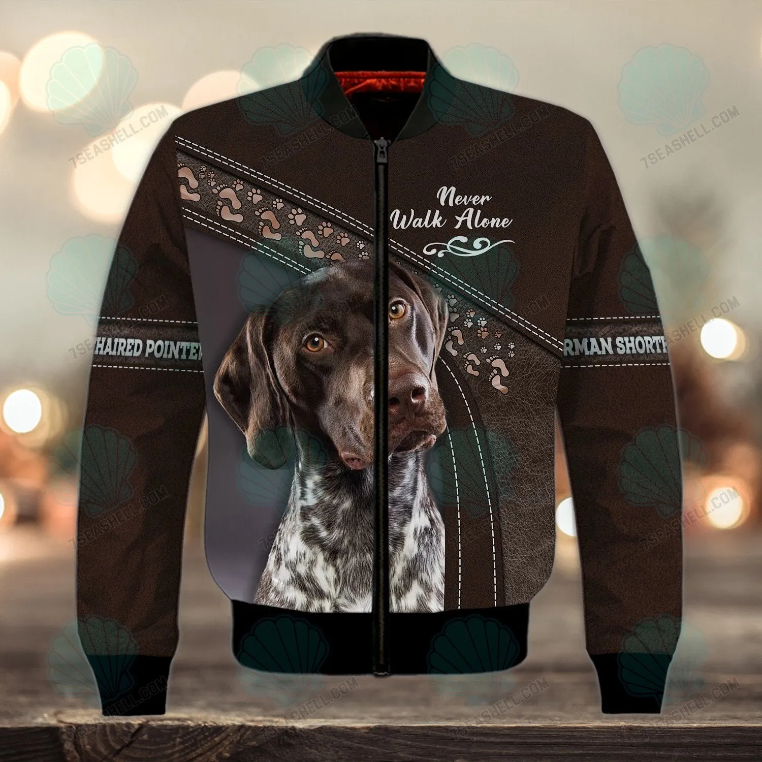 German Shorthaired Pointer Lover Never Walk Alone 3D Full Print Shirts, Perfect Shirt for Labrador Retriever Dog Lovers