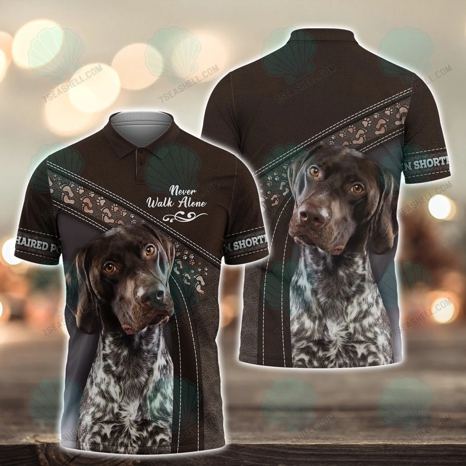 German Shorthaired Pointer Lover Never Walk Alone 3D Full Print Shirts, Perfect Shirt for Labrador Retriever Dog Lovers