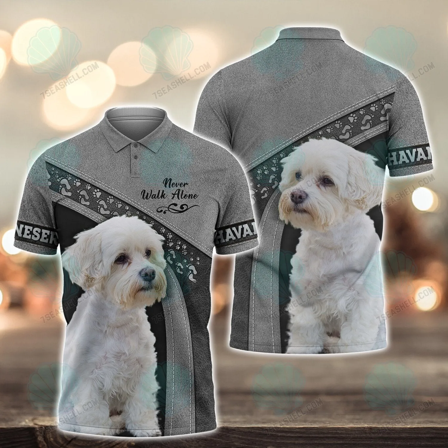 Havaneser Love White Never Walk Alone 3D Full Print Shirts, Christmas Dog Memorial Gifts for loss of Dog