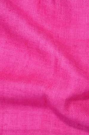 Hot Pink Silk Linen (Matka) Fabric