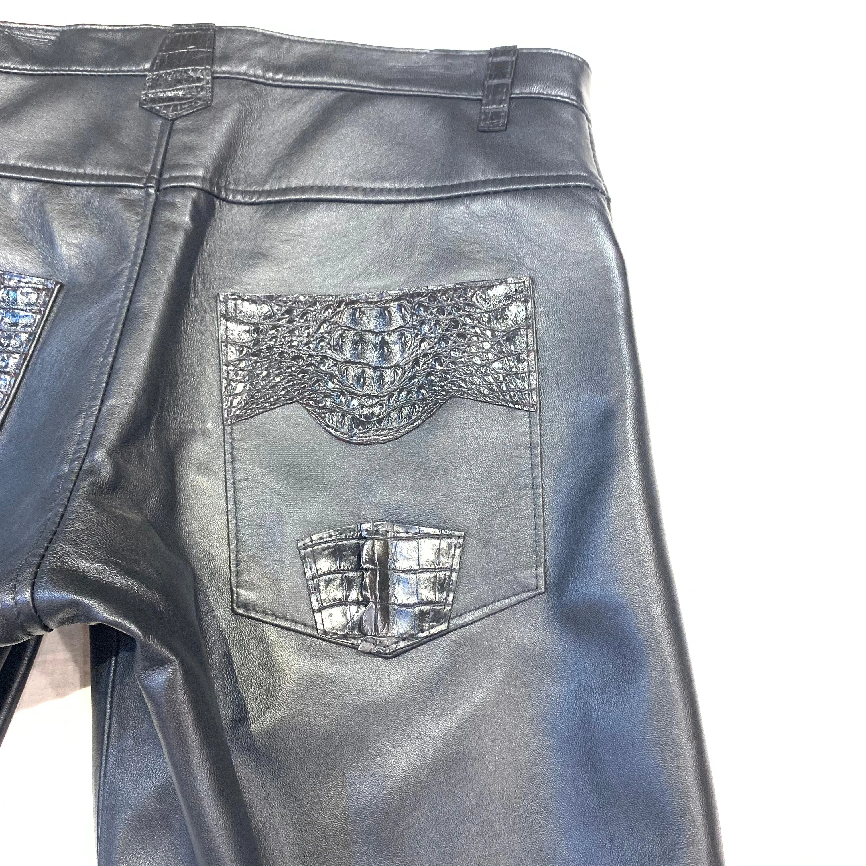 Kashani Men's Hornback/Lambskin Leather Shorts