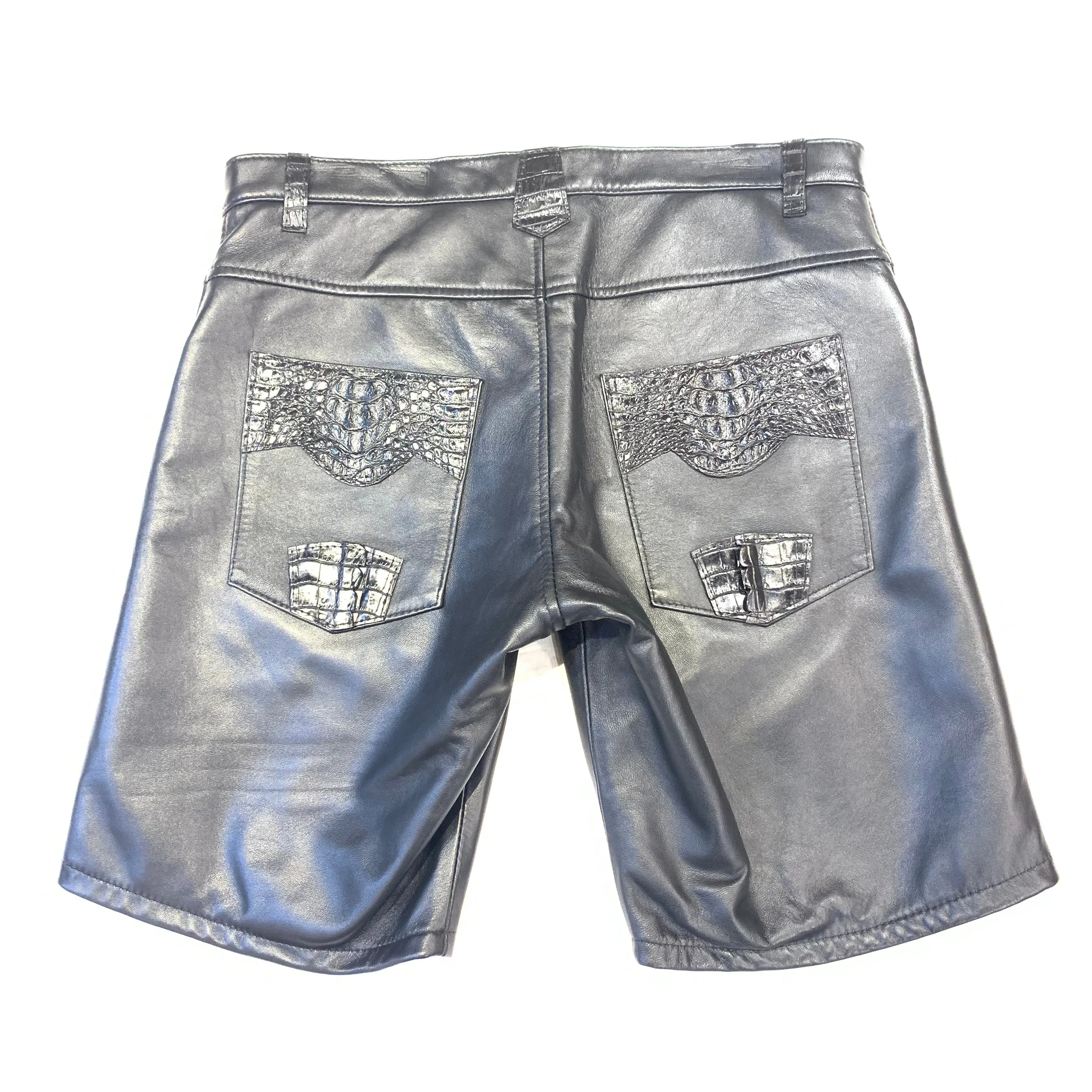 Kashani Men's Hornback/Lambskin Leather Shorts