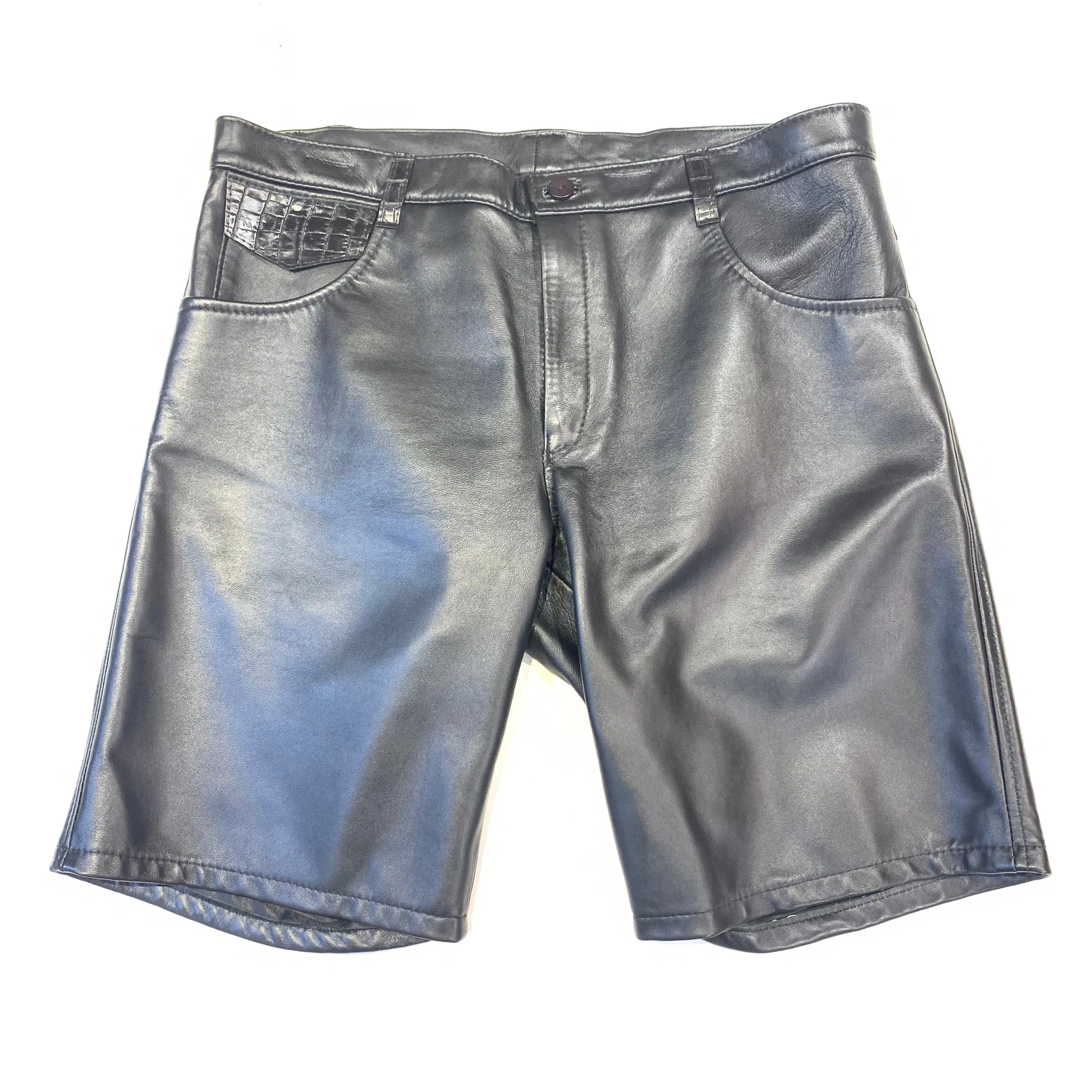 Kashani Men's Hornback/Lambskin Leather Shorts