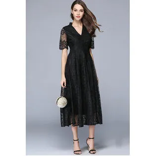 Ketty More Women Long Length Halter Skirt Dress Black-KMWD030