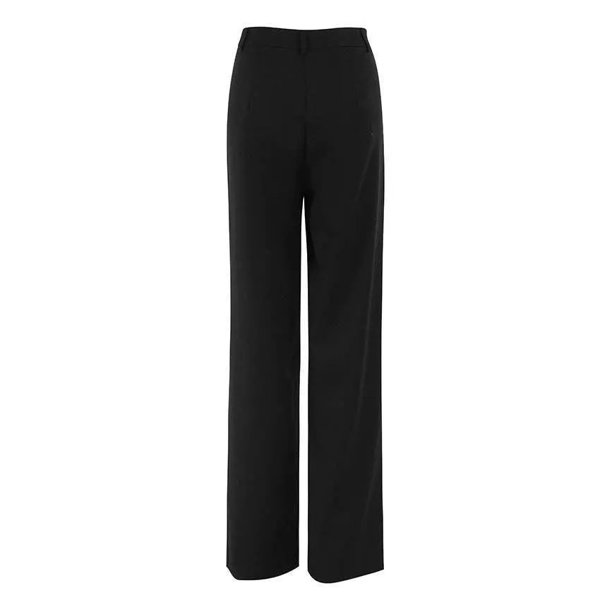 Ladies Stright Leg High Waist Loose Casual Pants C-K2311