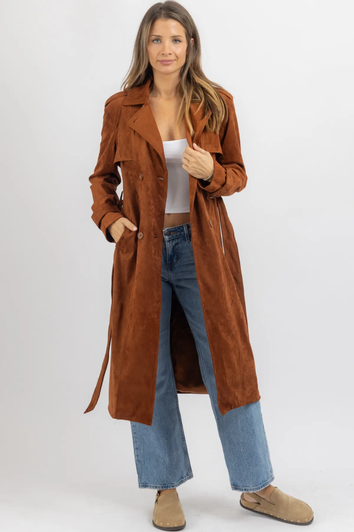 LANA SUEDE TRENCH COAT