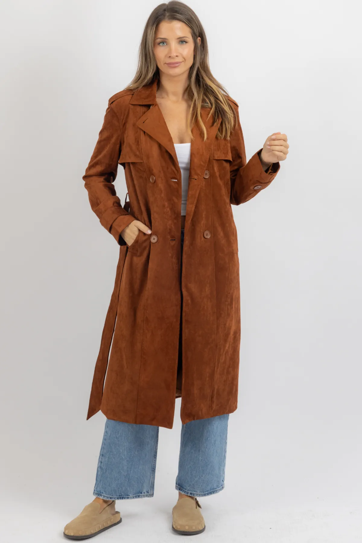 LANA SUEDE TRENCH COAT