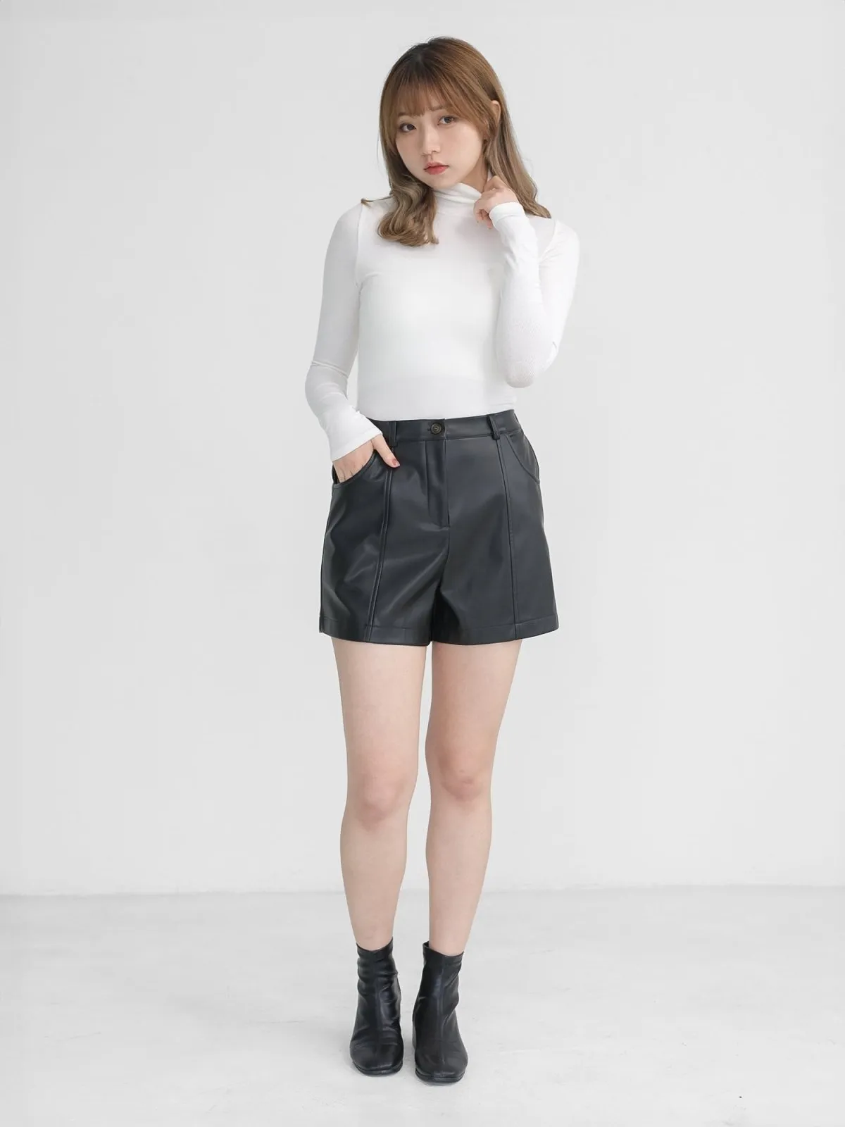 Leanna Leather Shorts