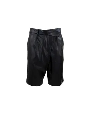 Leto Cross-Over Waist Bermuda Shorts