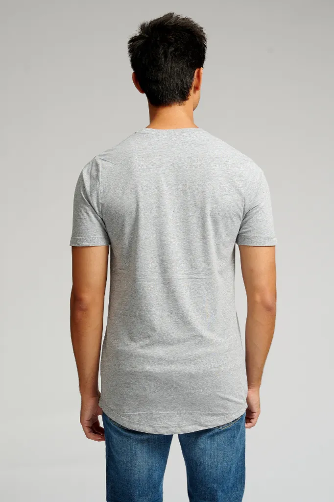 Long T-shirt - Grey Melange