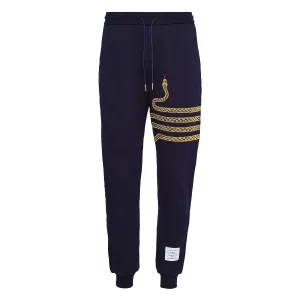 Lunar New Year Sweatpants With Gold 4 Bar Snakes