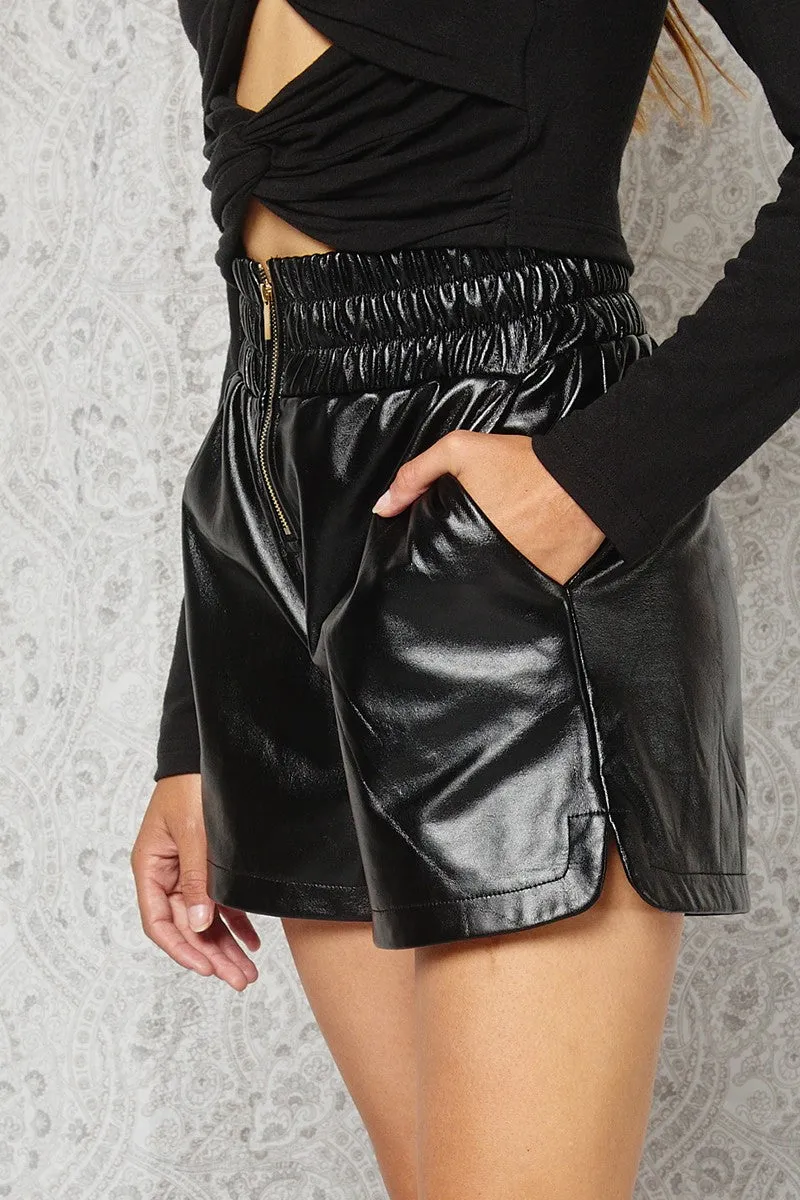 Make A Wish Leather Shorts