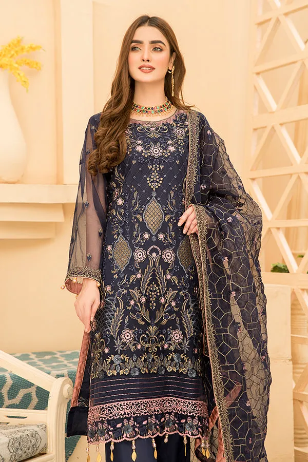 Maryam's Emperous Chiffon Collection Vol 8 – EM-09 Prussian Blue