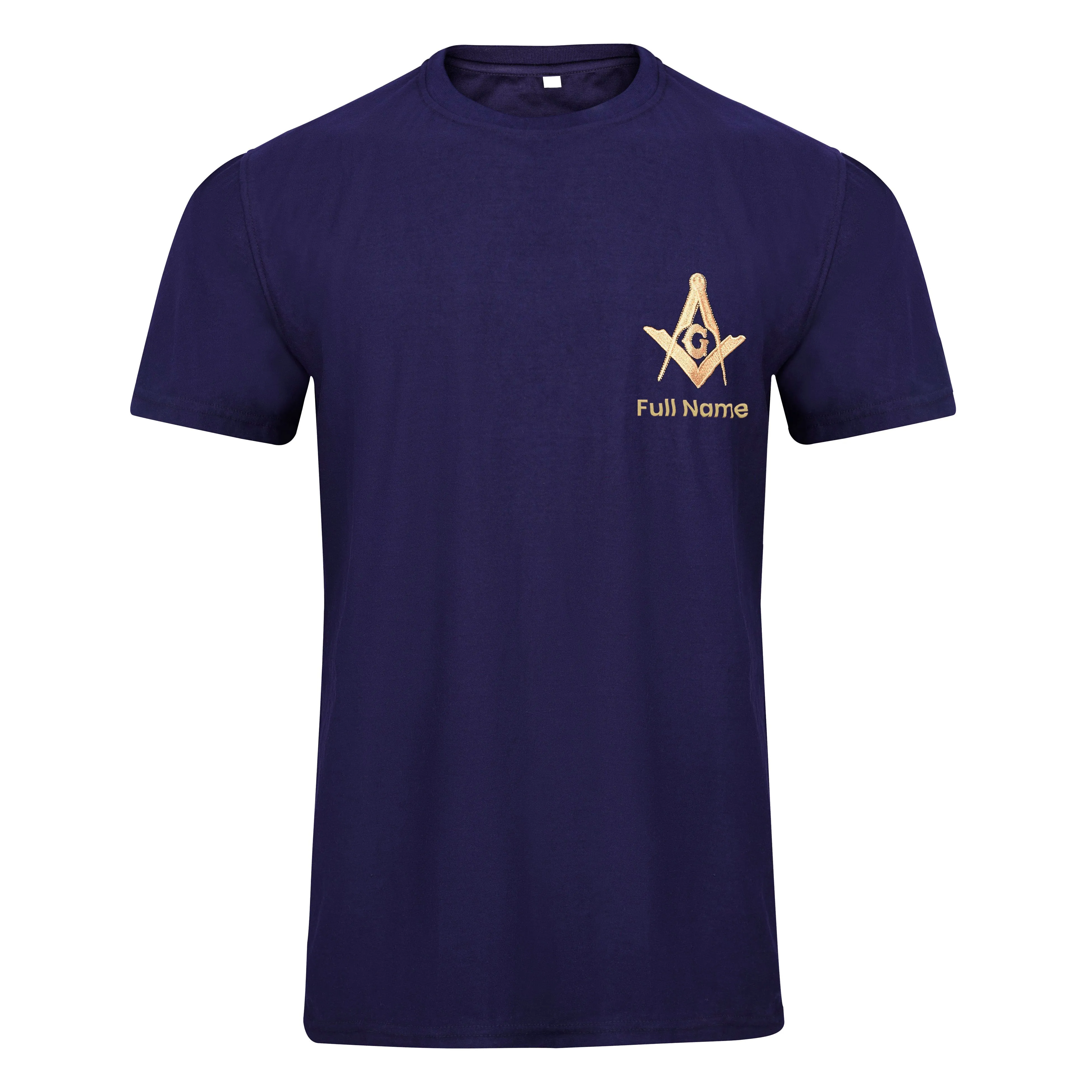 Master Mason Blue Lodge T-Shirt - Customizable Blue Color True Cotton