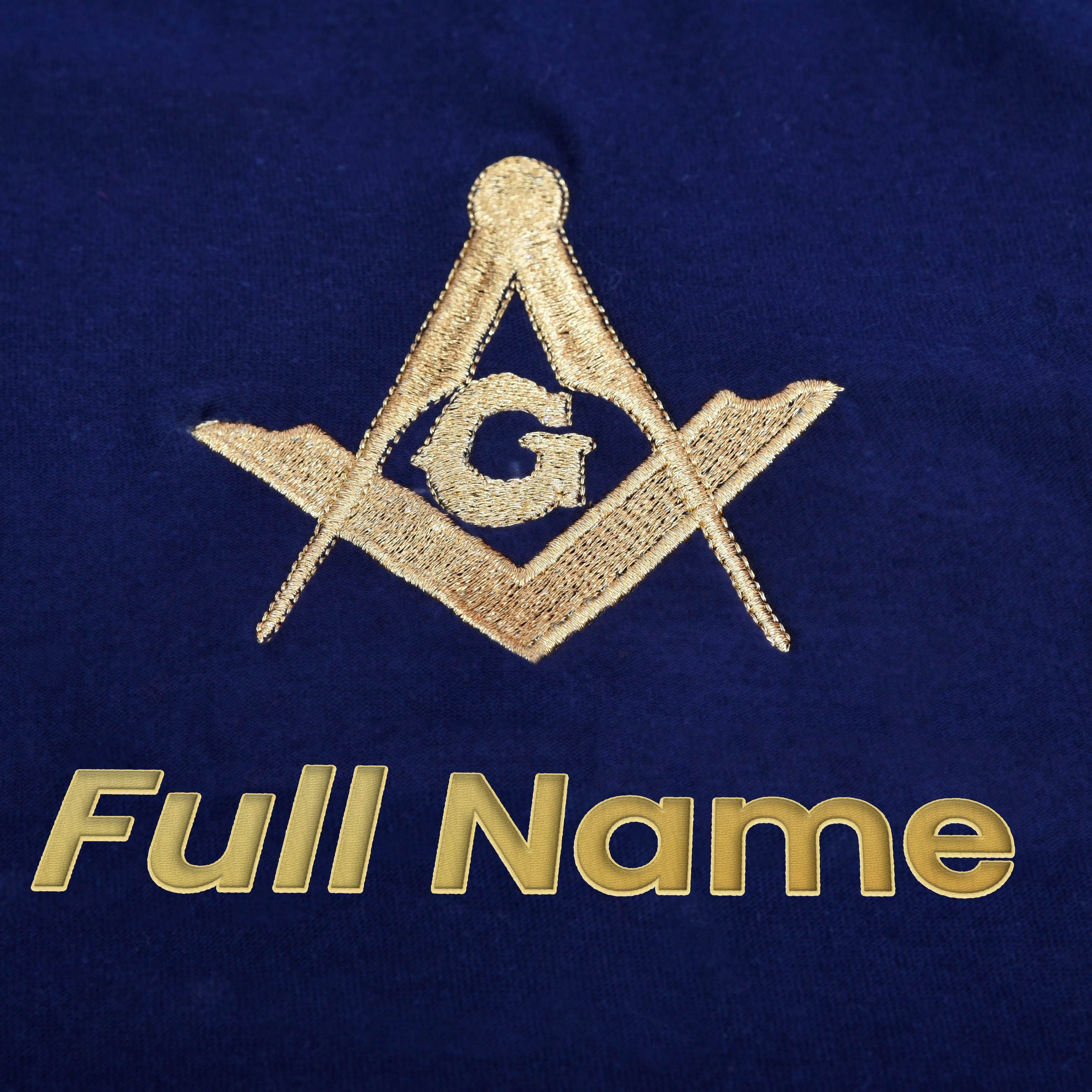 Master Mason Blue Lodge T-Shirt - Customizable Blue Color True Cotton