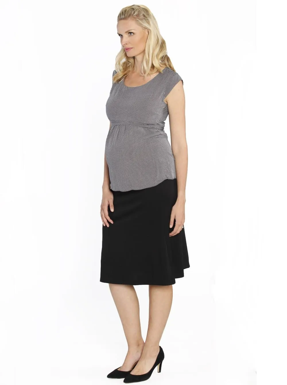 Maternity Soft Stretchy Skirt in Black