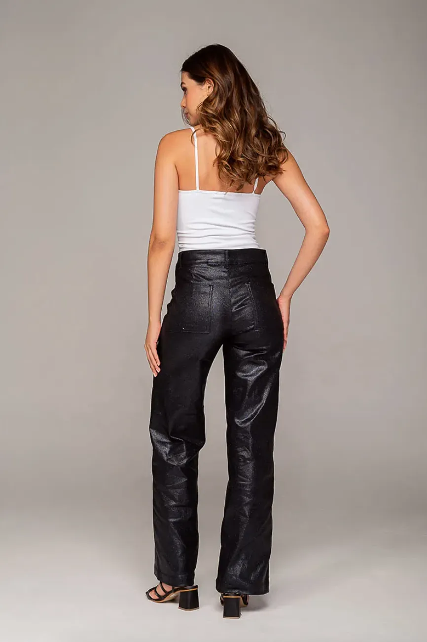 Metallic Trousers - Black