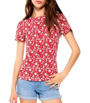 Mini Print T-Shirt Red