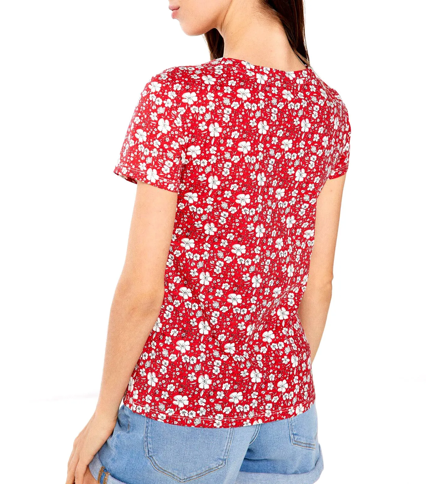 Mini Print T-Shirt Red