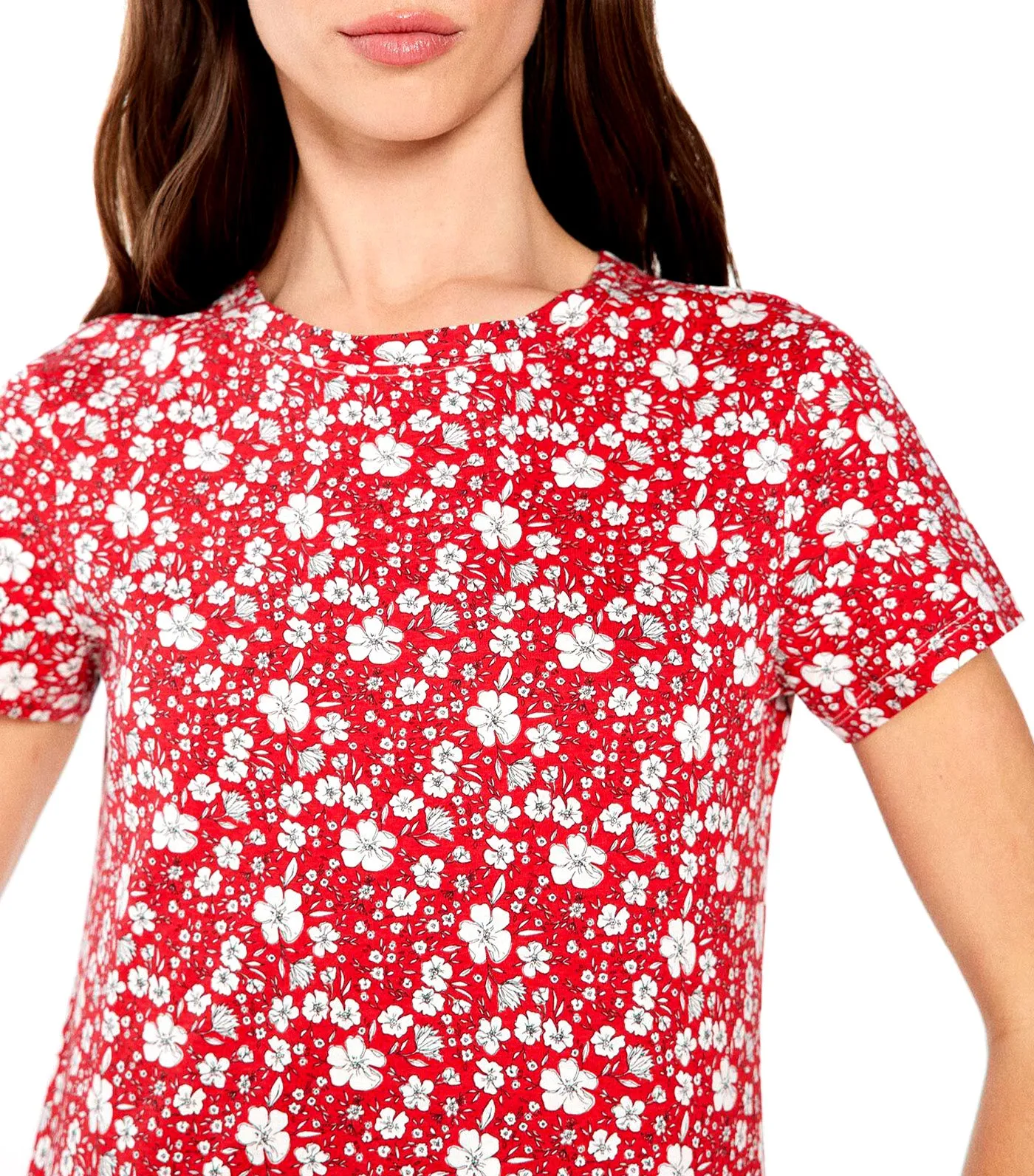 Mini Print T-Shirt Red