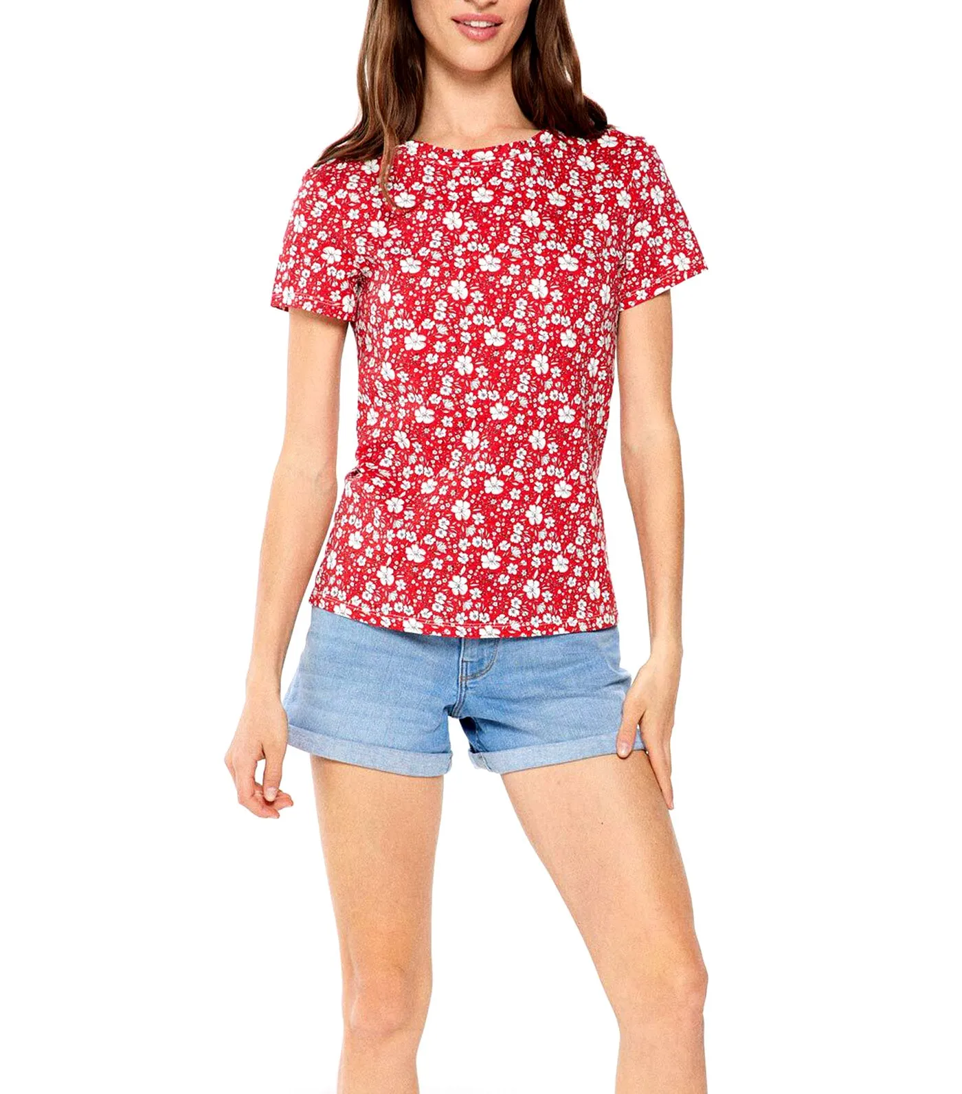 Mini Print T-Shirt Red