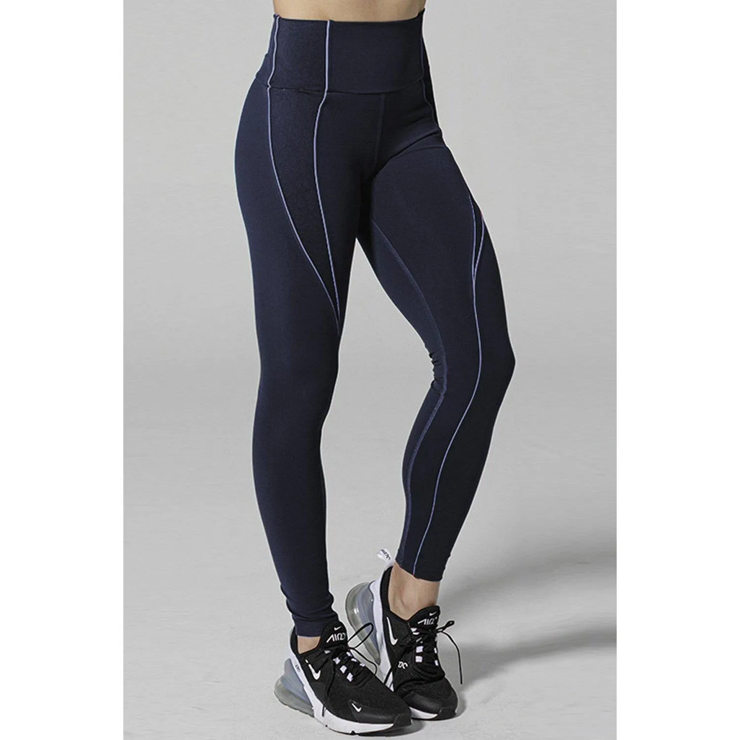 Navy with Celery Trim Path Maker Legging